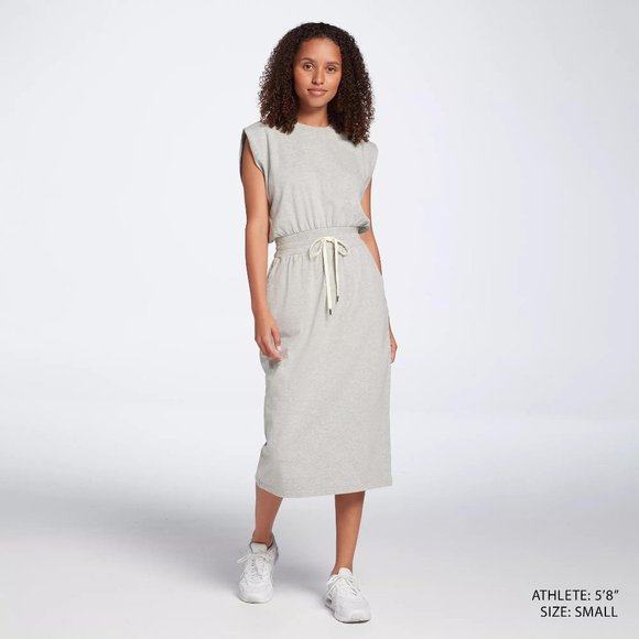 NWT CALIA Women's Extended Shoulder Midi Dress - Picture 2 of 4